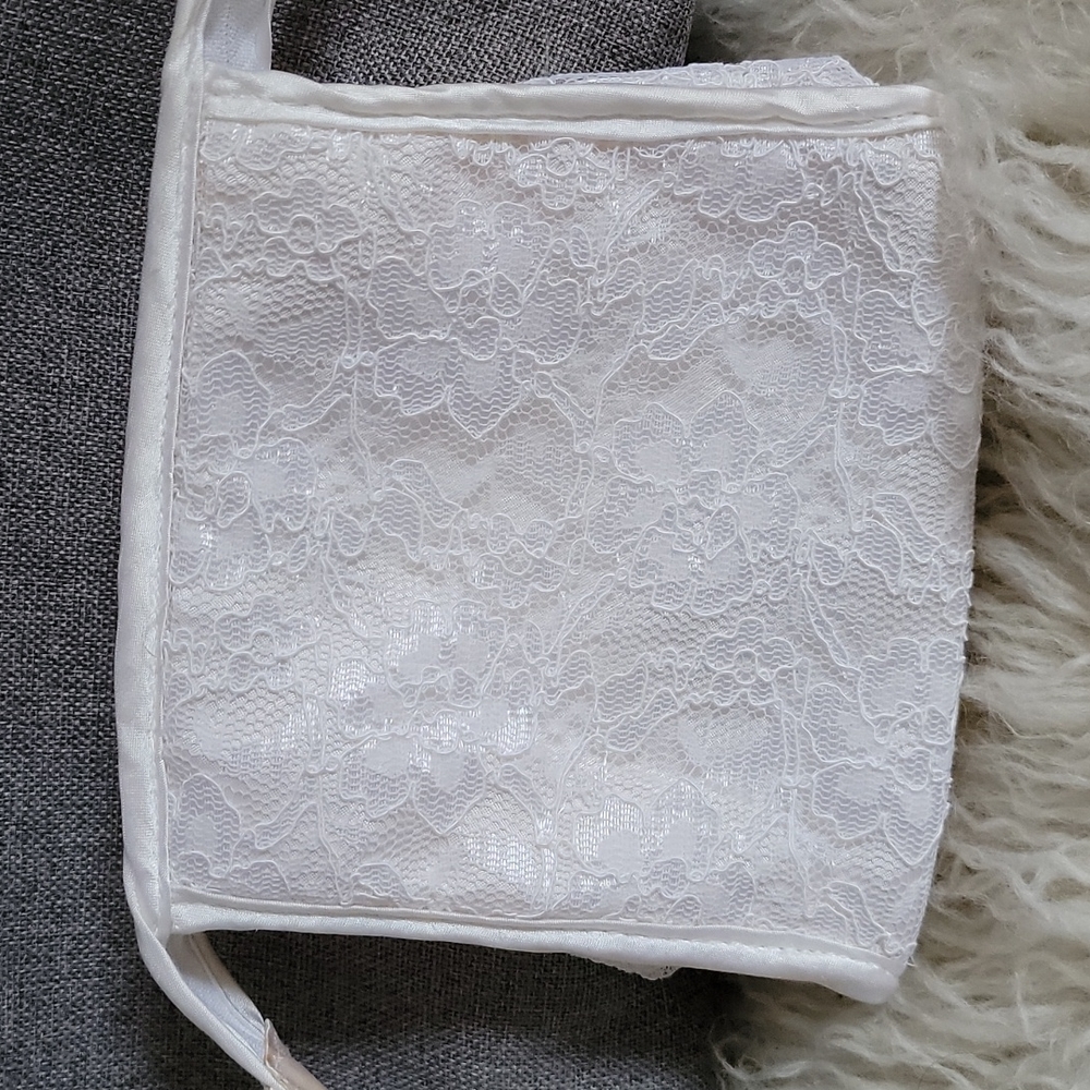 Vintage Jessica Mcclintock Embroidered Lace Zippered Pouch Small Bridal Clutch - Picture 2 of 12